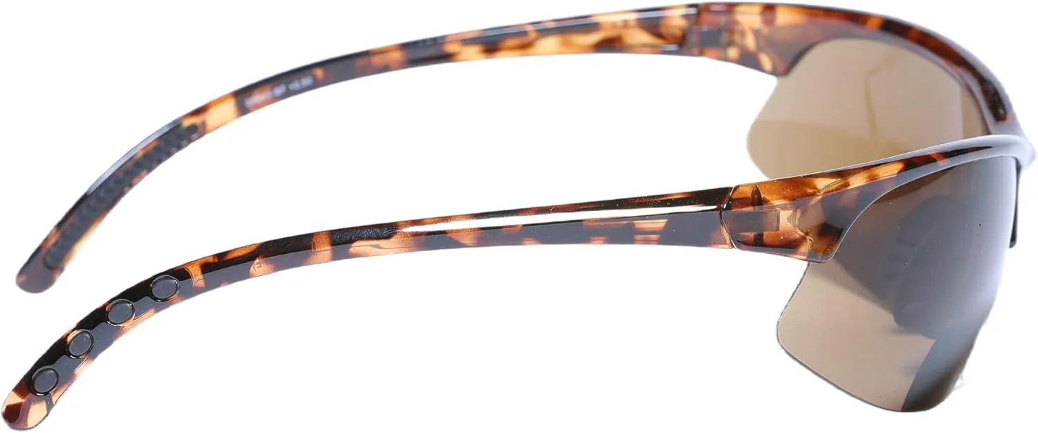 2 Pair of Bifocal Sport Wrap Reading Sunglasses, Outdoor Sun Readers for Men and Women