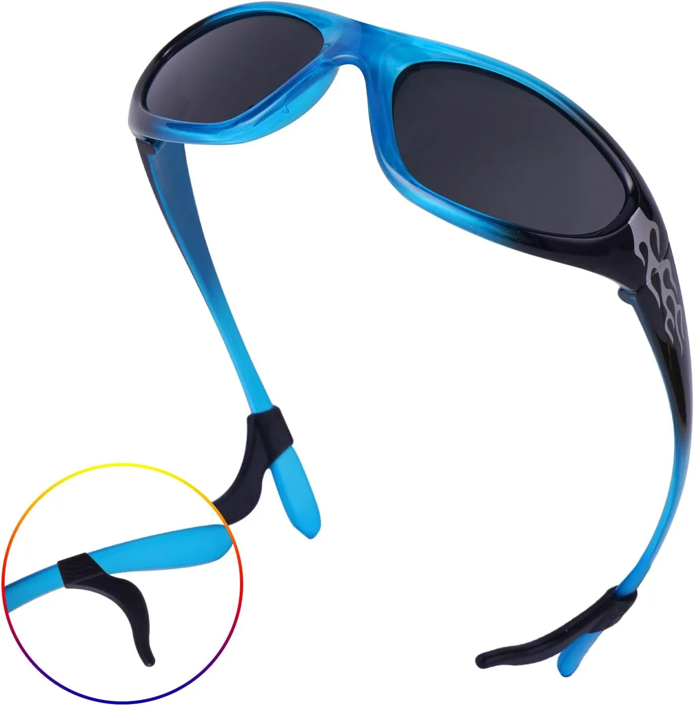 3-pairs Kids fashionable flame texture Sunglasses, for Kids Age 3-10, Toddler Sunglasses Boys Anti-UV Protection