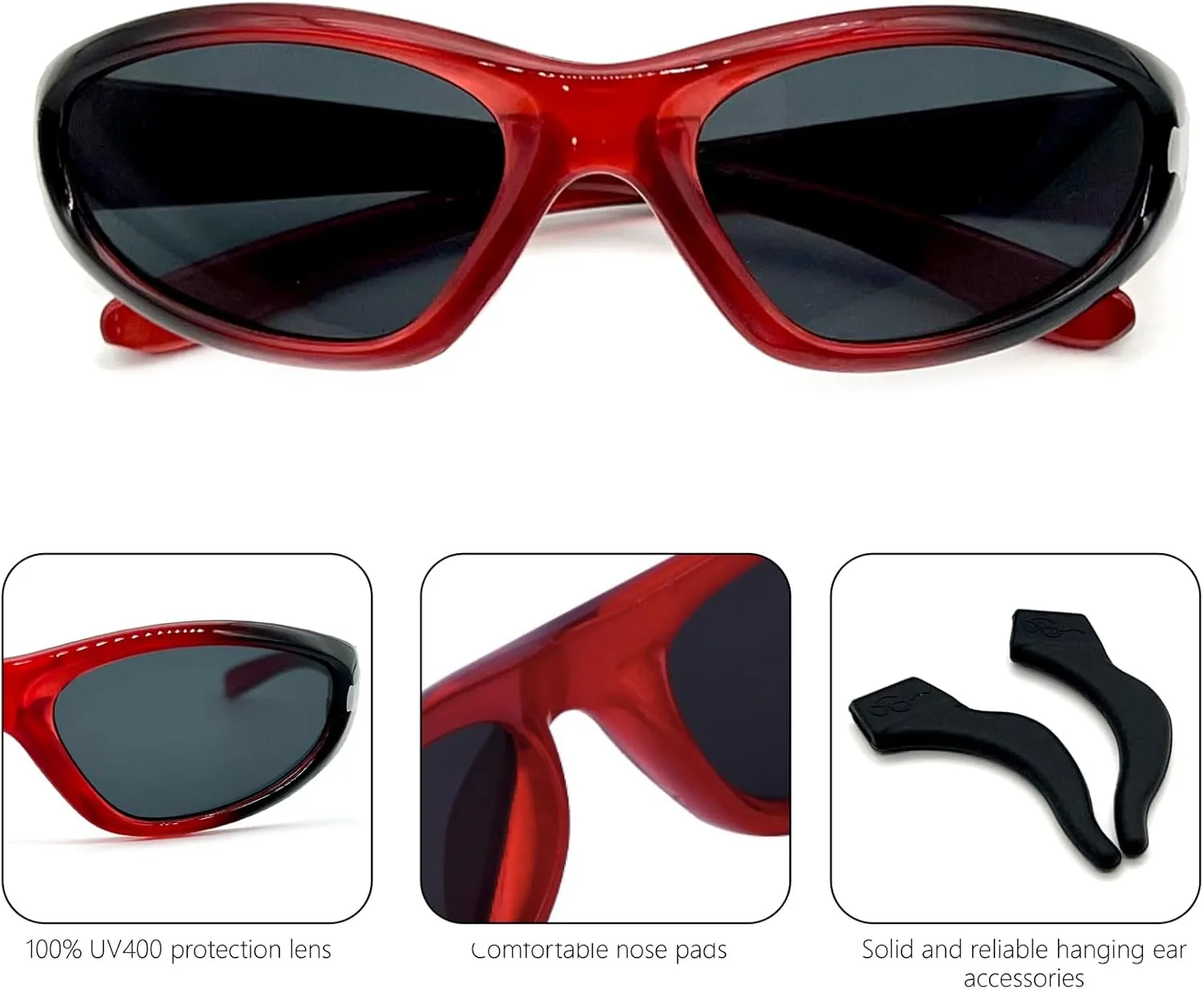 3-pairs Kids fashionable flame texture Sunglasses, for Kids Age 3-10, Toddler Sunglasses Boys Anti-UV Protection