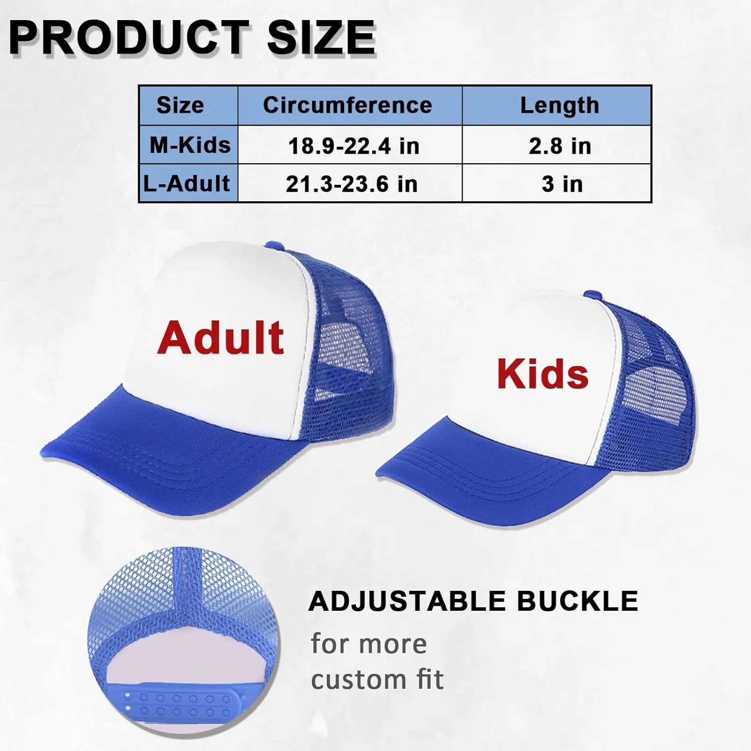 9 Pack Sublimation Blanks Baseball Cap Adjustable Polyester Mesh Cap Trucker Hats for Adults Kids Youth