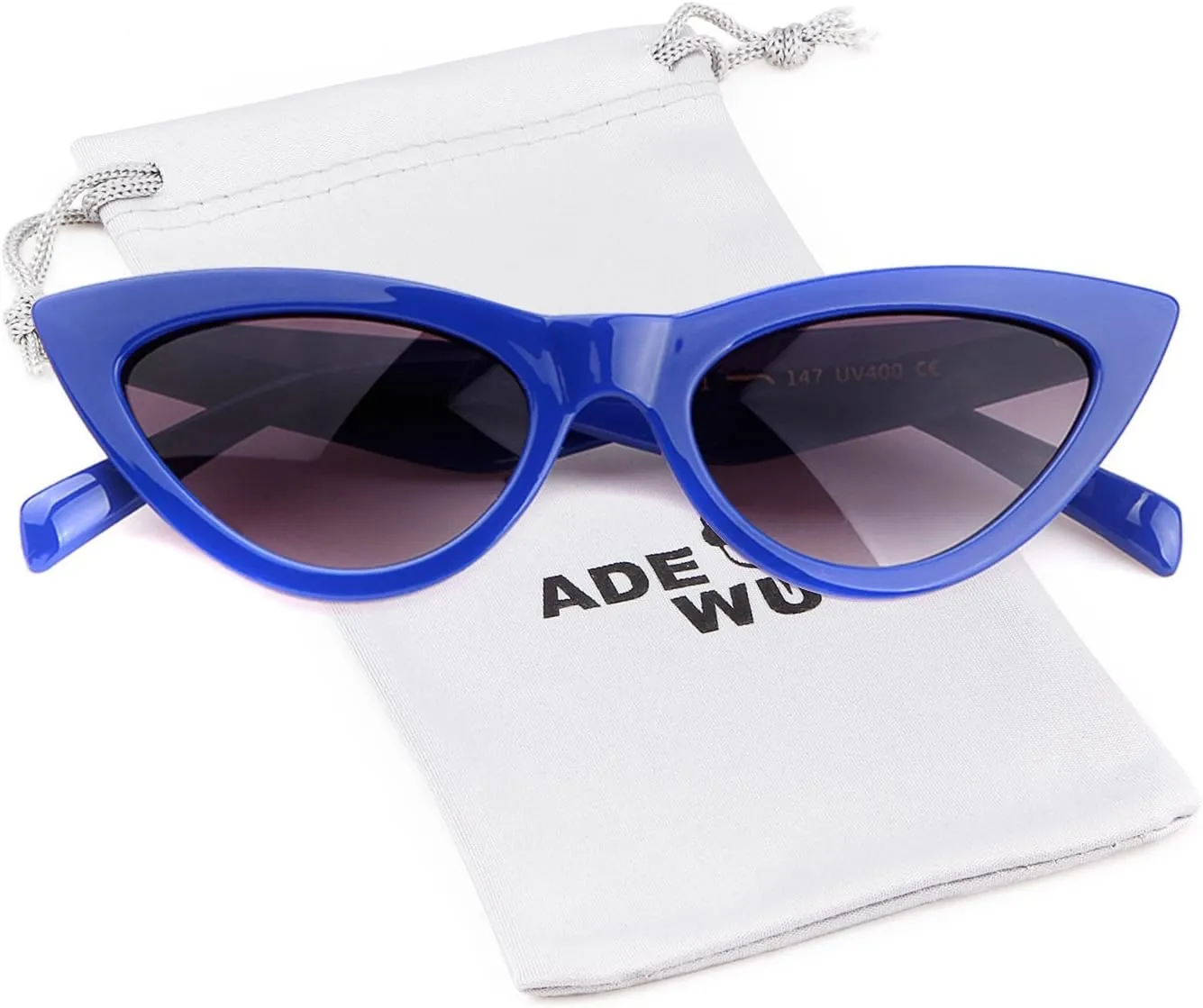 ADE WU Classic Cat Eye Sunglasses For Women Retro Vintage Cateye Sun Glasses UV400 Protection