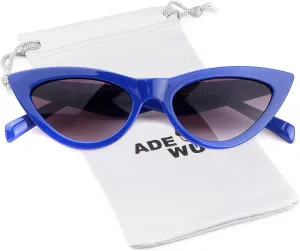 ADE WU Classic Cat Eye Sunglasses For Women Retro Vintage Cateye Sun Glasses UV400 Protection