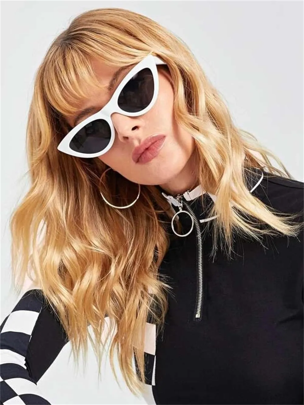 ADE WU Classic Cat Eye Sunglasses For Women Retro Vintage Cateye Sun Glasses UV400 Protection