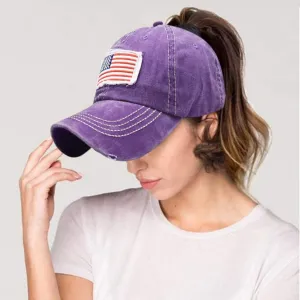 American Flag Baseball Cap Unisex Low Profile USA Plain Dad Hat Trucker Hat for Men＆Women