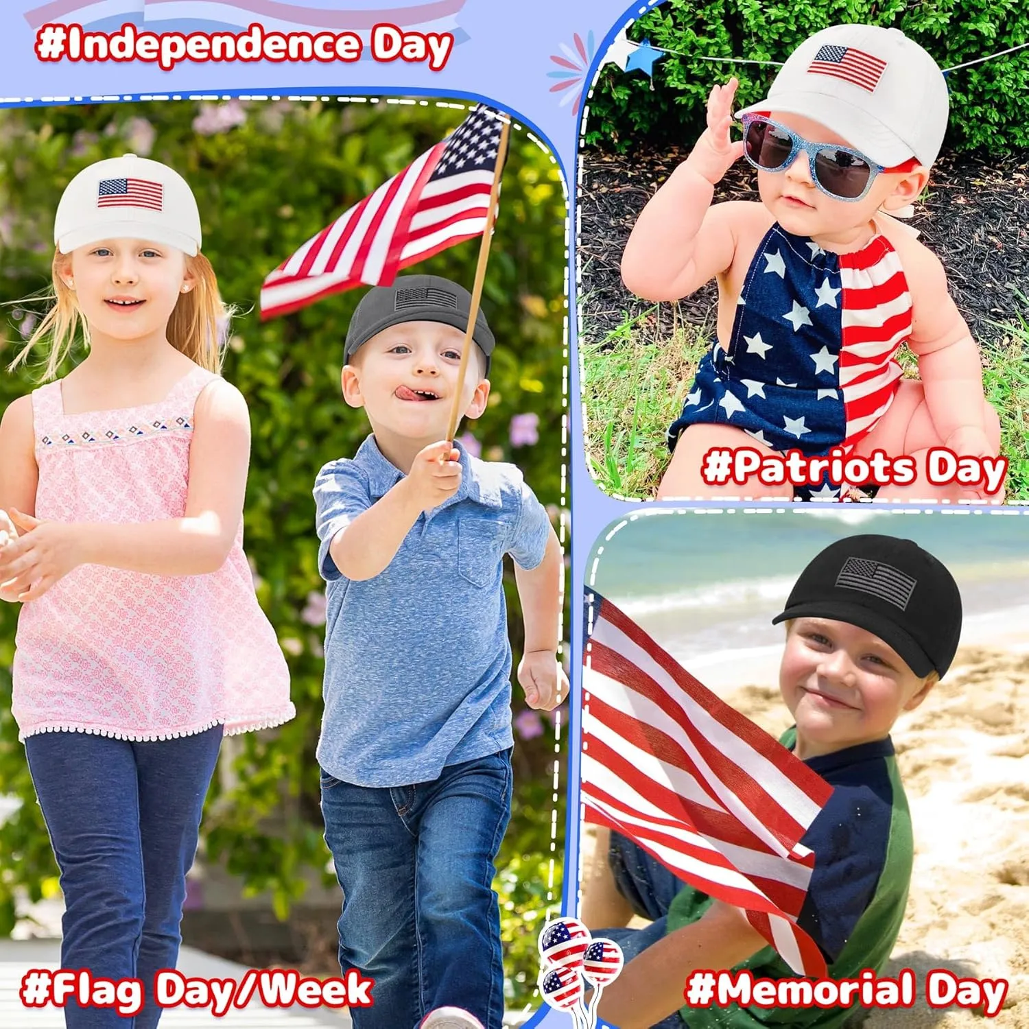 Baby Baseball Cap Toddler Baseball Hat American Flag Hat Infant Hat Baby Ball Cap Kids Baeball Hat Toddler Trucker Hat