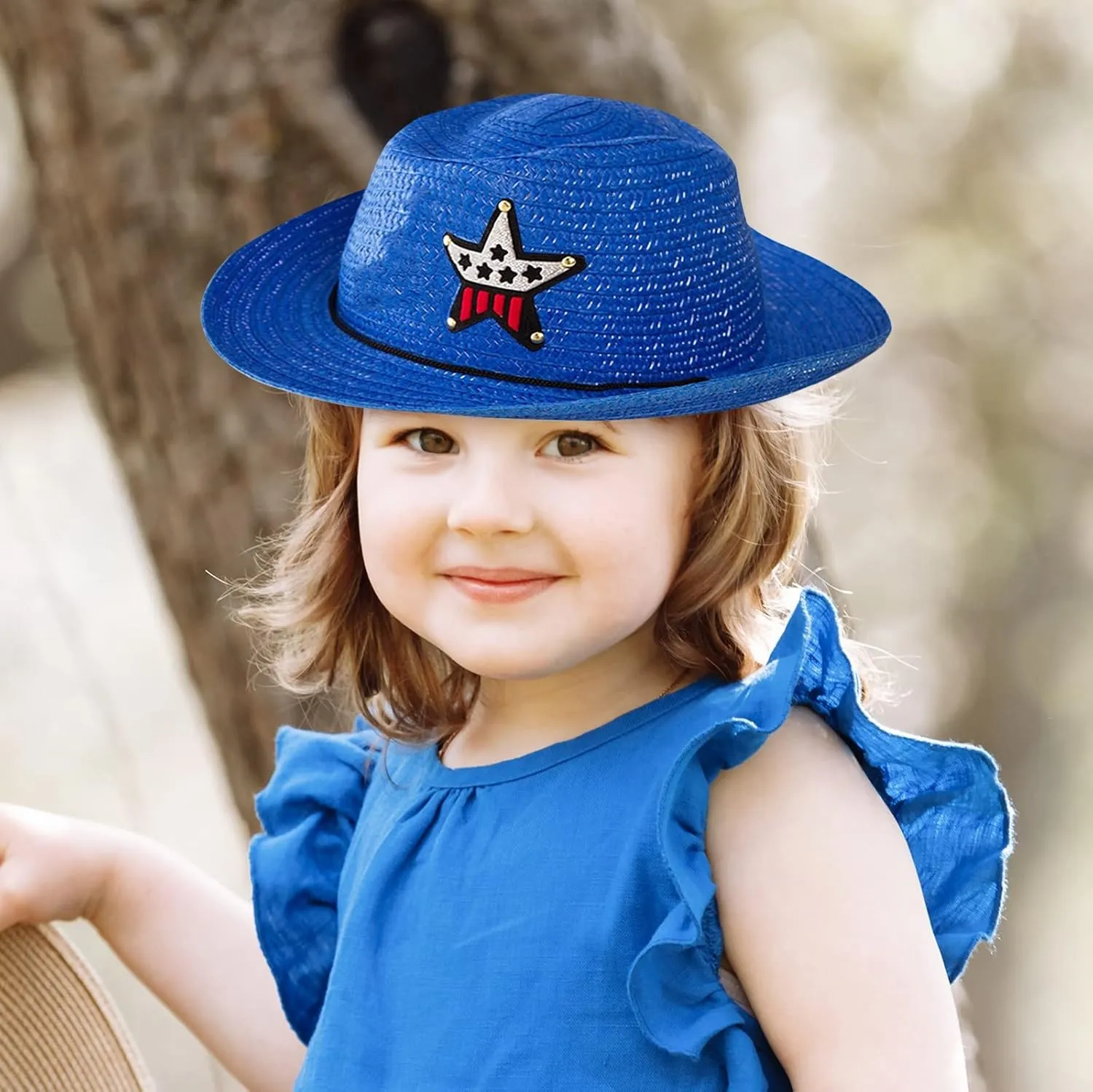Baby Strawhat Sun Hat Summer Toddler Visor Cowboy Hat UPF 50  Sun Protective Kids Beach Hats for Girls Boys