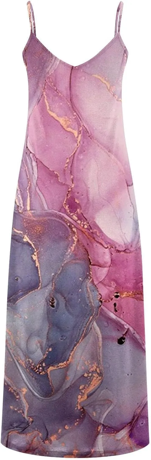 Beach Vacation Short Sleeve Crewneck Long Skirt Casual Flower Sleeveless V A Line Swing Casual Party Cocktail