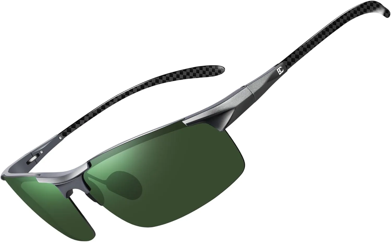 BIRCEN Mens Sunglasses Polarised UV Protection: Carbon Fiber Frame Sport Black Shades for Men Driving Fishing Golf