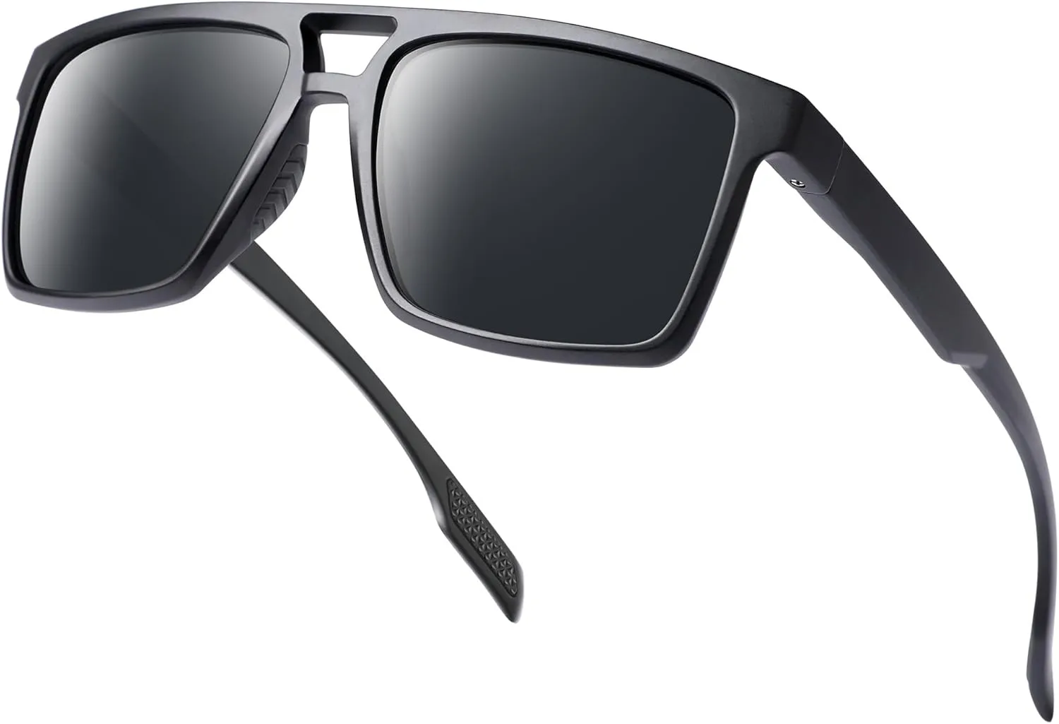 BIRCEN Polarized Sunglasses for Men UV-Protection: Sport Square Black Shades for Men Golf Fishing Motorcycle