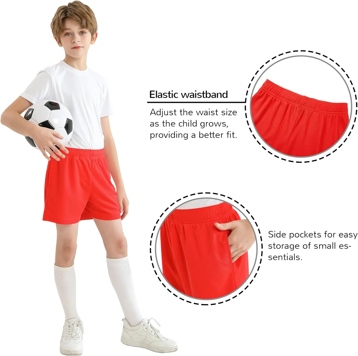 Boys and Girls Basketball Shorts Athletic Soccer Shorts Sizes 2T to Youth