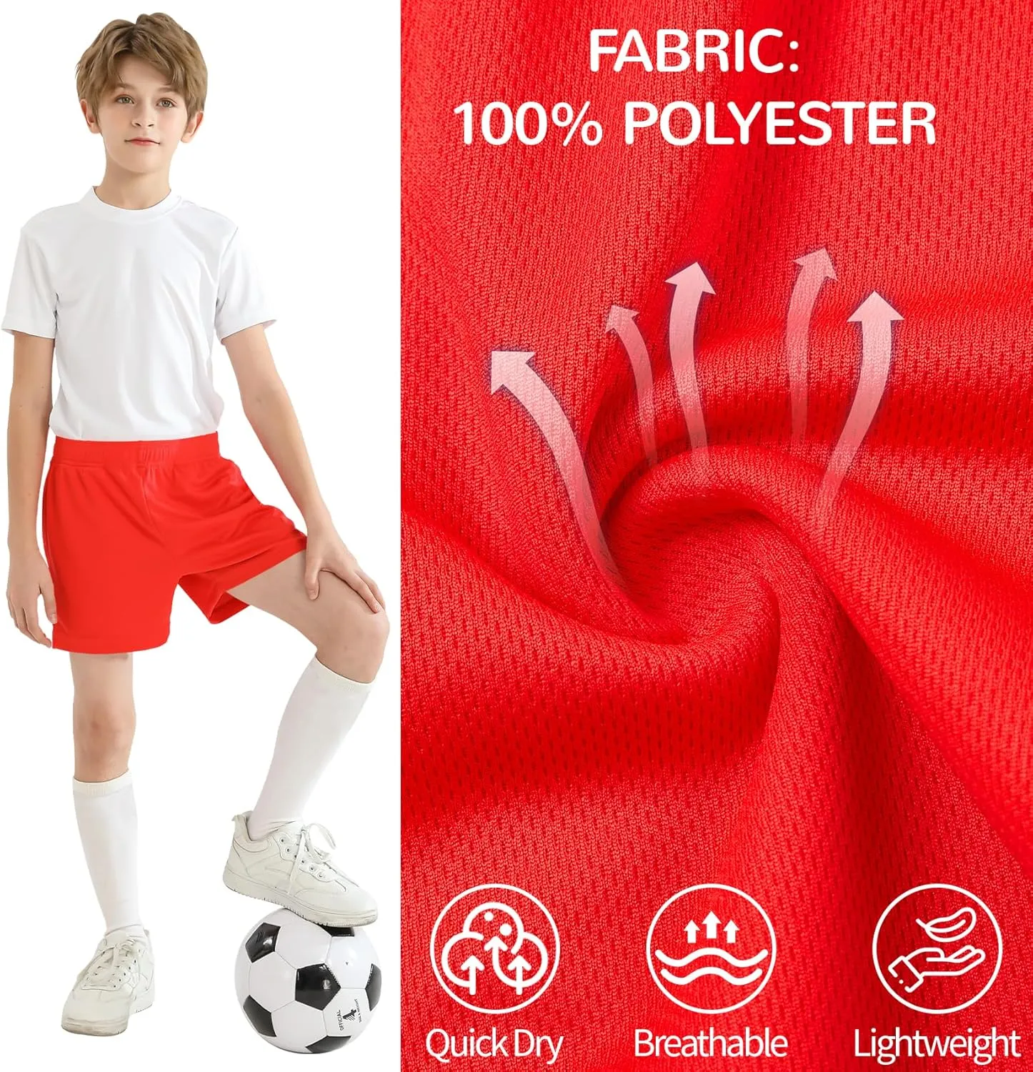 Boys and Girls Basketball Shorts Athletic Soccer Shorts Sizes 2T to Youth