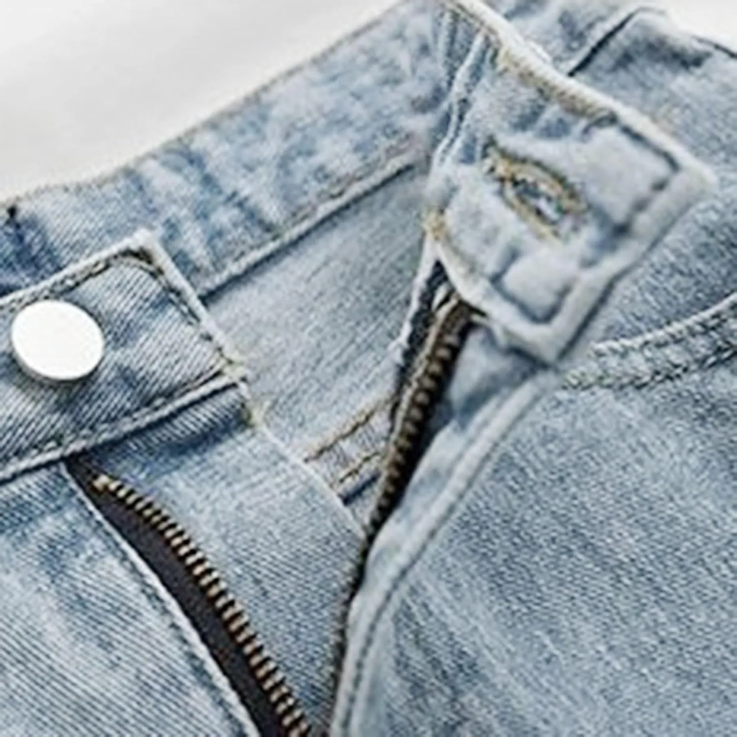 BTDECLAR Women's High Waisted Jean Shorts Ripped Stretchy Casual Summer Cutoff Shorts Distressed Frayed Raw Hem Denim Shorts