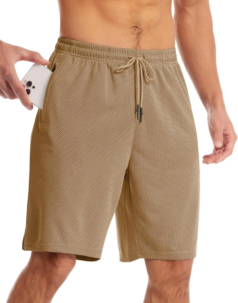 CANGHPGIN Mens Athletic Wear Mesh Basketball Shorts with Pockets, Quick Dry Gym Shorts 9 inch Running Workout Shorts for Men