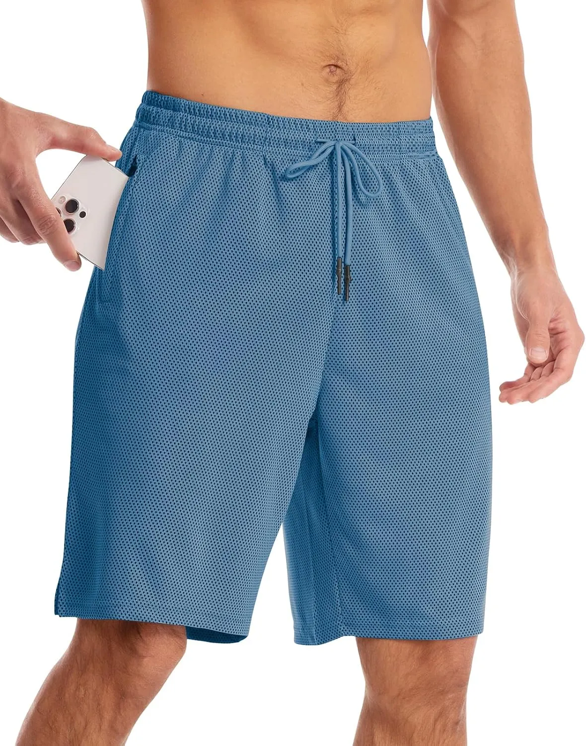 CANGHPGIN Mens Athletic Wear Mesh Basketball Shorts with Pockets, Quick Dry Gym Shorts 9 inch Running Workout Shorts for Men