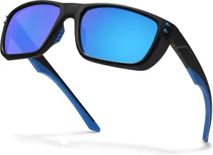 CARFIA Classic Polarized Sunglasses for Men Sport Outdoor Driving Hiking Boating Sea Fishing Square Wrapround Shades