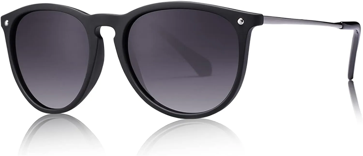 CARFIA Trendy Sunglasses for Women Polarized UV Protection Classic Retro Style CA5100
