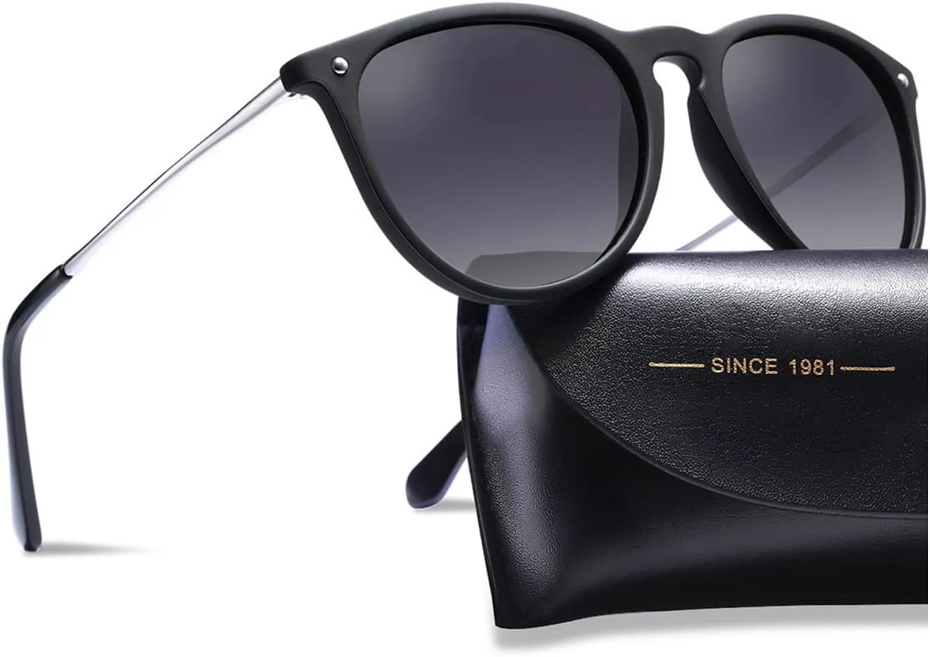 CARFIA Trendy Sunglasses for Women Polarized UV Protection Classic Retro Style CA5100