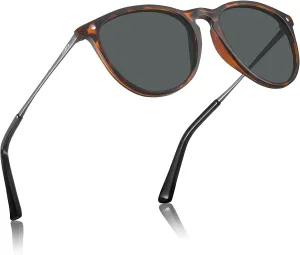 CARFIA Trendy Sunglasses for Women Polarized UV Protection Classic Retro Style CA5100