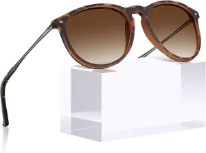 CARFIA Trendy Sunglasses for Women Polarized UV Protection Classic Retro Style CA5100
