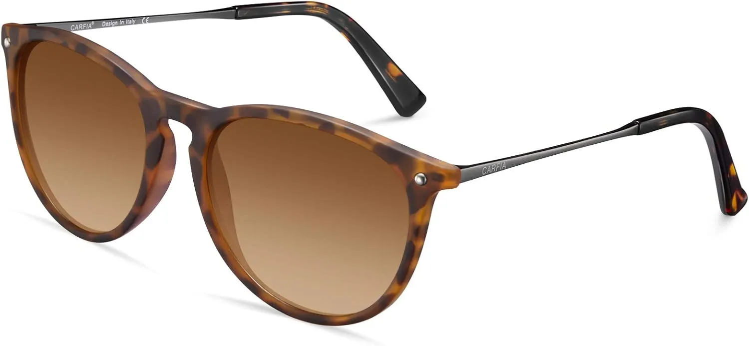 CARFIA Trendy Sunglasses for Women Polarized UV Protection Classic Retro Style CA5100