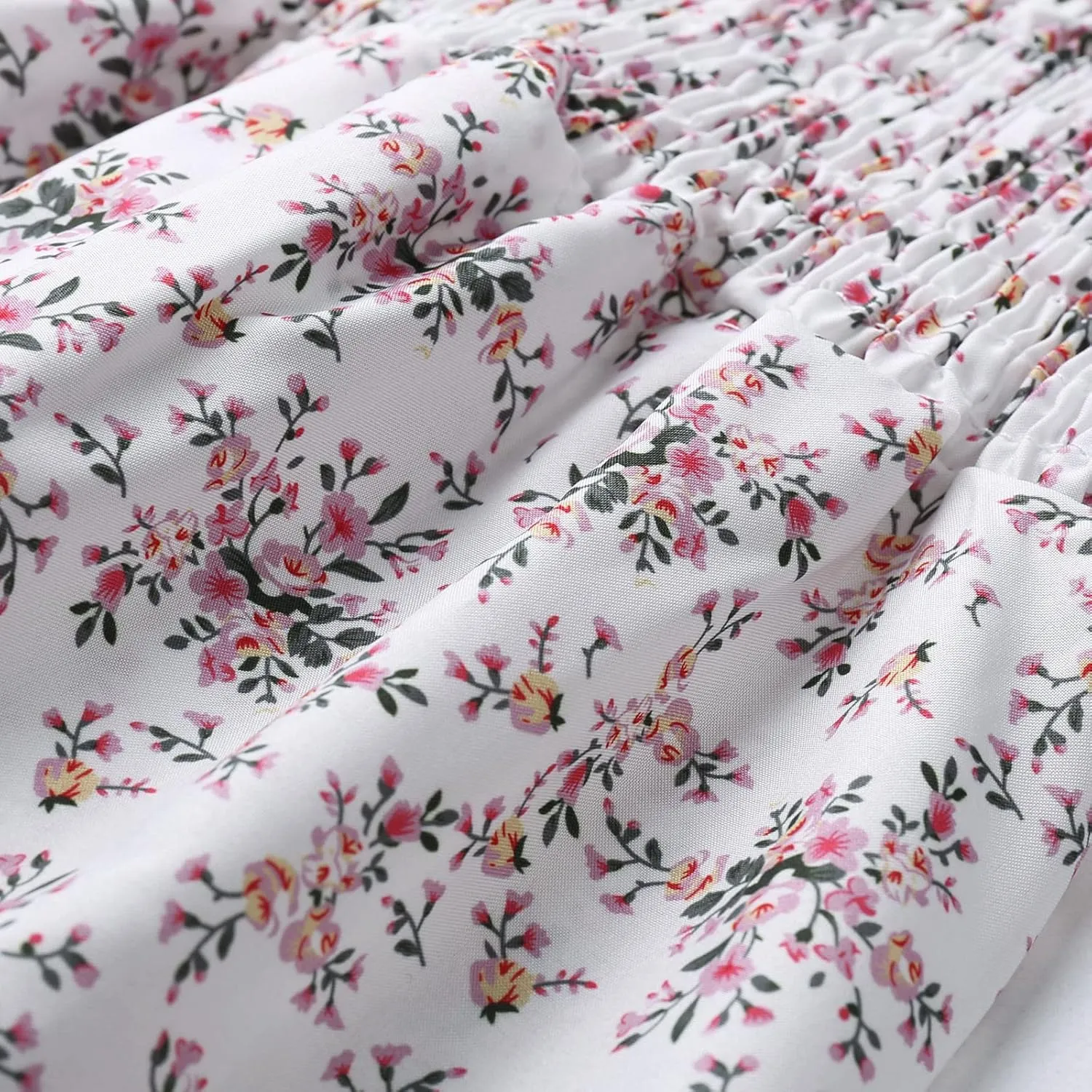 Casual Dresses for Women Beach Vacation Clothes Sundresses Off Shoulder High Waist Maxi Dress Floral Casual Summer Long
