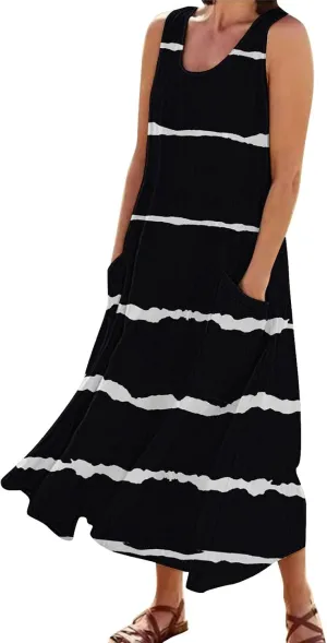 Casual Summer Dresses for Women Summer Dresses for Women Plus Size Beach Dress Casual Sundresses Sexy Sleeveless