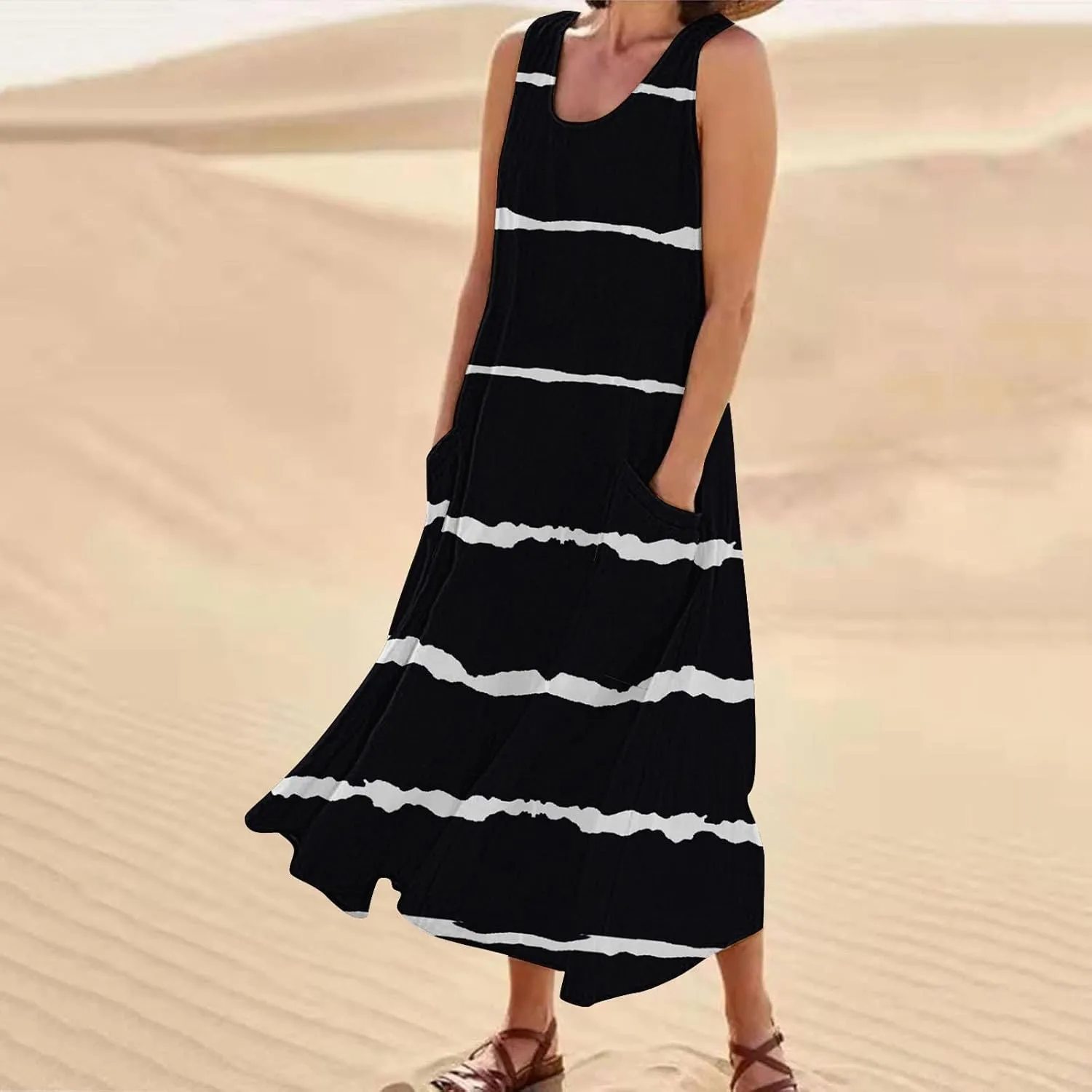 Casual Summer Dresses for Women Summer Dresses for Women Plus Size Beach Dress Casual Sundresses Sexy Sleeveless