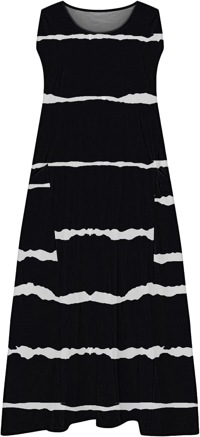 Casual Summer Dresses for Women Summer Dresses for Women Plus Size Beach Dress Casual Sundresses Sexy Sleeveless
