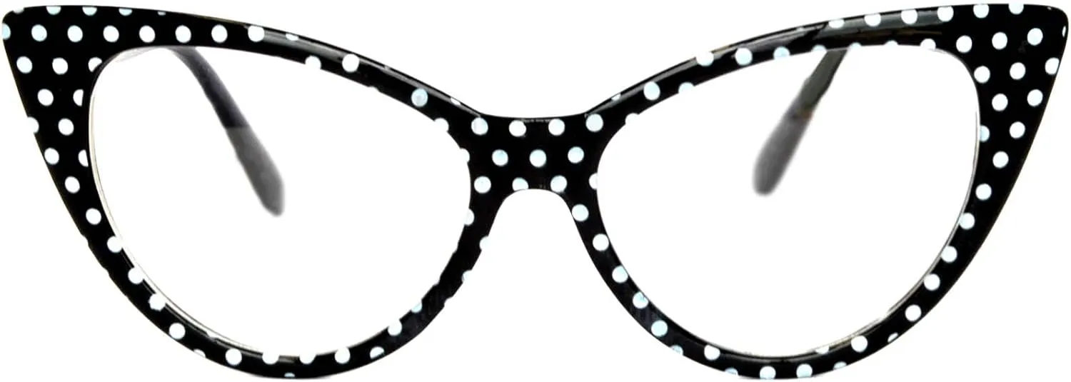 Cateye Sunglasses for Women Classic Vintage High Pointed Winged Retro Design