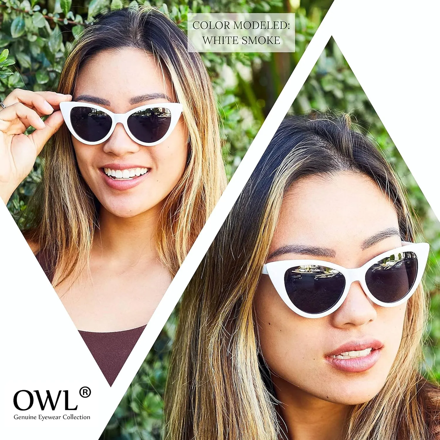 Cateye Sunglasses for Women Classic Vintage High Pointed Winged Retro Design