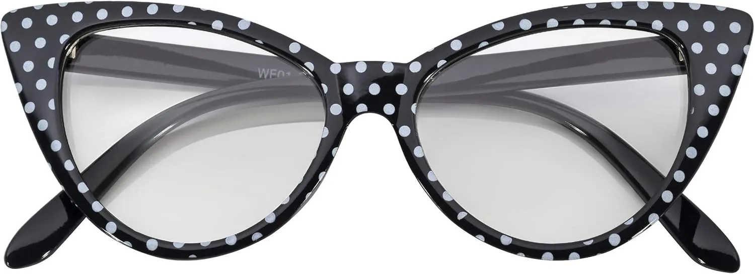 Cateye Sunglasses for Women Classic Vintage High Pointed Winged Retro Design