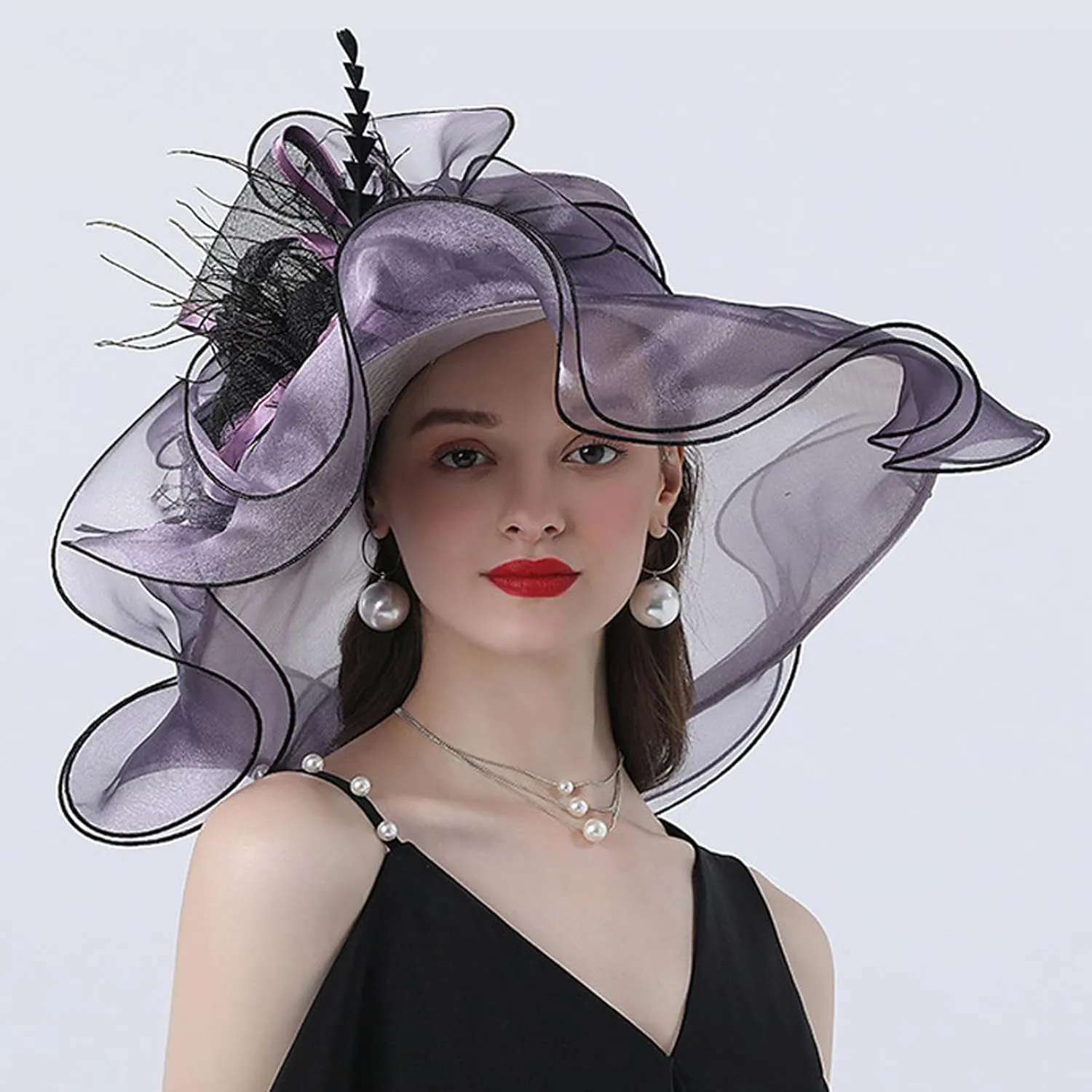 Church Hats for Women 2024 Elegant Womens Summer Sun Hat with Sun Protection Packable Wide Brim Hats