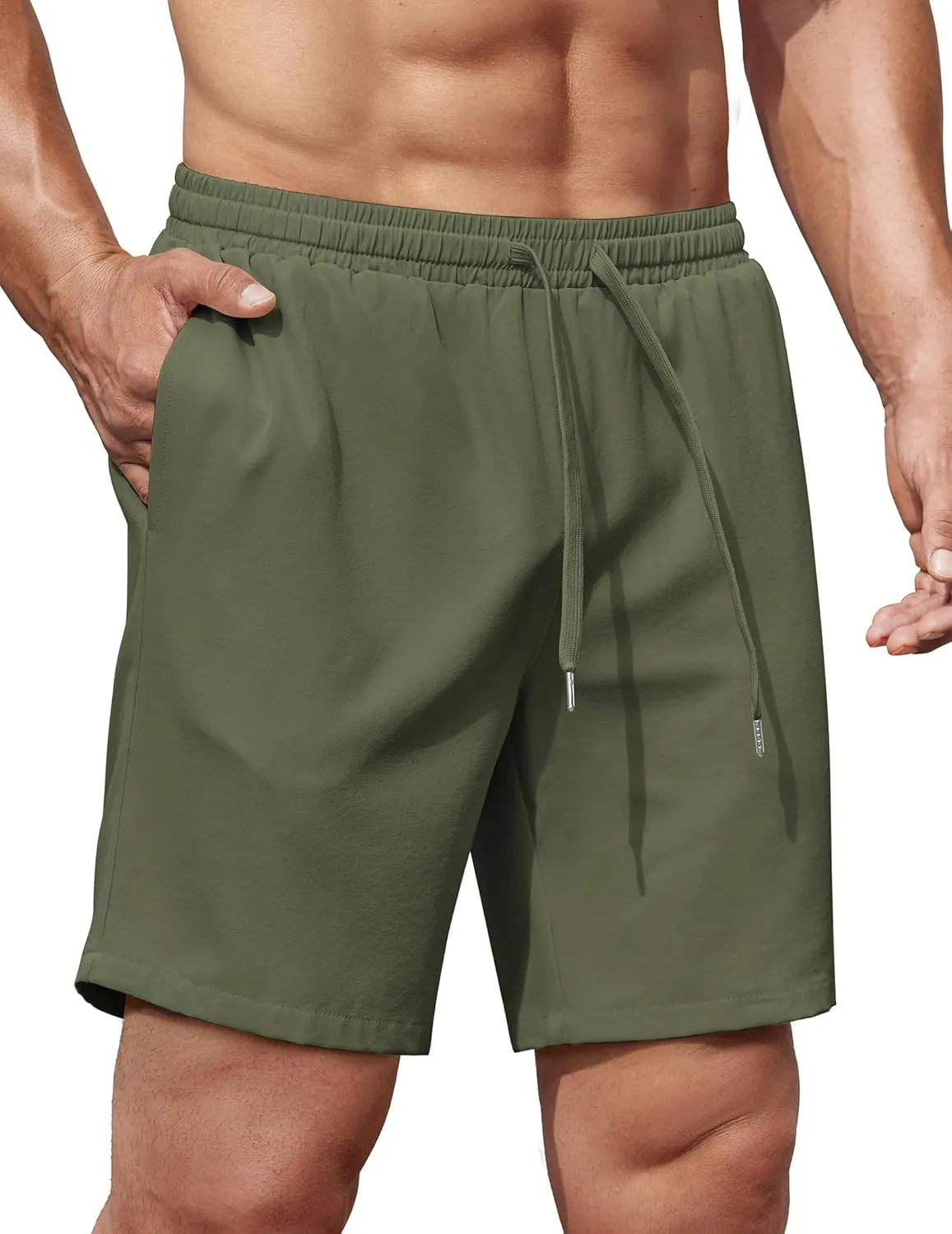 COOFANDY Men's Gym Workout Shorts 8 Inch Quick Dry Athletic Shorts Lightweight Drawstring Running Shorts