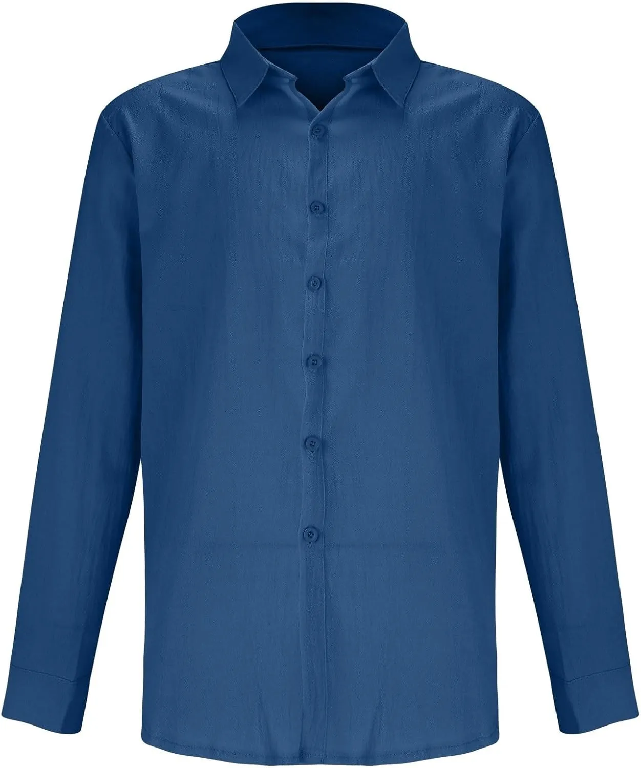 Cotton Linen Shirts for Men Quick Dry Breathable Loose Button Down Short Sleeve Beach Shirt Regular Fit Dress Top