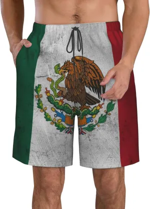 DARLEKS Men's Beach Shorts Drawstring Quick Dry Running Athletic Shorts Comfortable Loose Gym Shorts