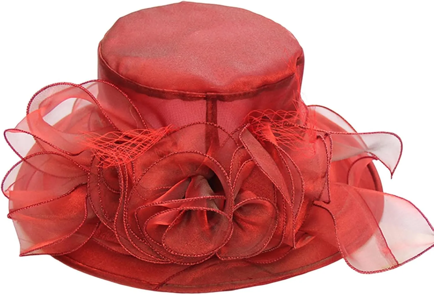 Derby Pillbox Wide Brim Church Hat Tea Party Fascinator Hat for Women for 𝙲ocktail Wedding 2025