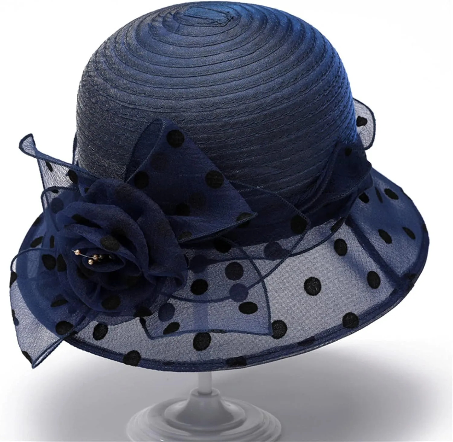 Dress Hats for Women Fashionable Sun Fascinators Hat Women's Wide Brim Church Bridal Tea Party Wedding Hat