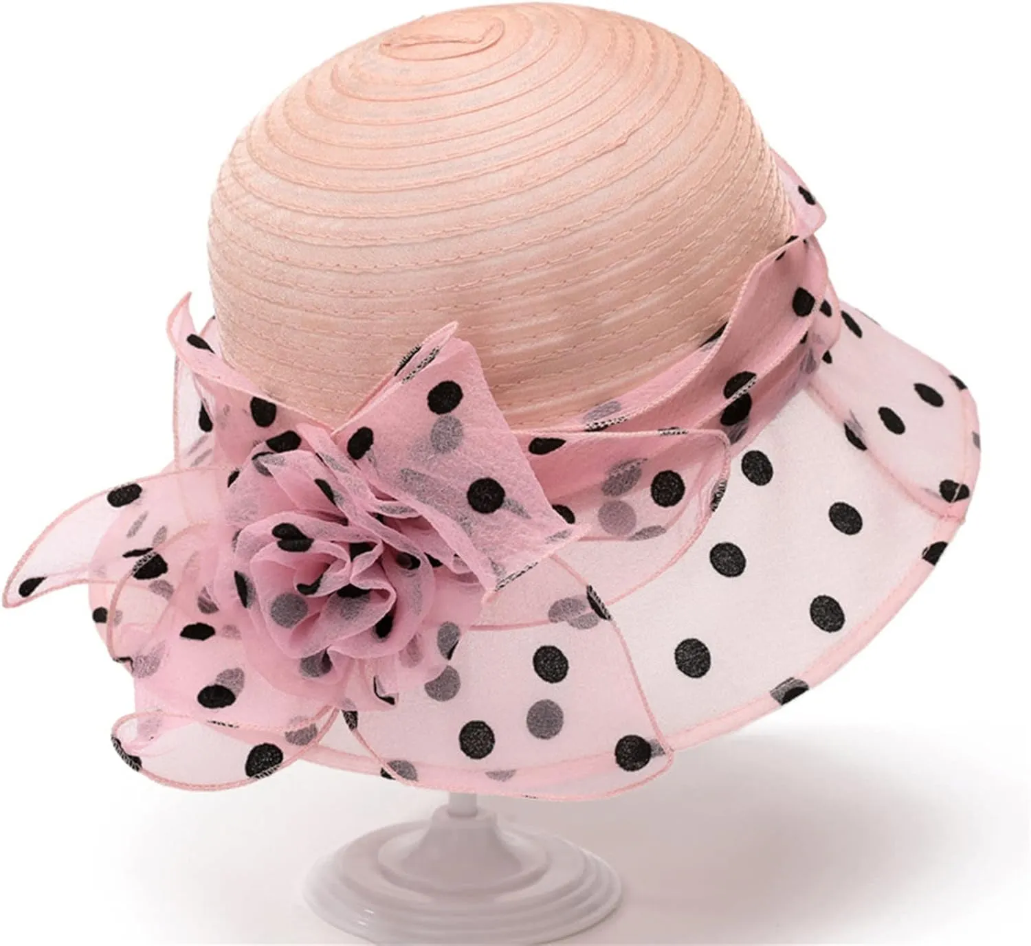 Dress Hats for Women Fashionable Sun Fascinators Hat Women's Wide Brim Church Bridal Tea Party Wedding Hat