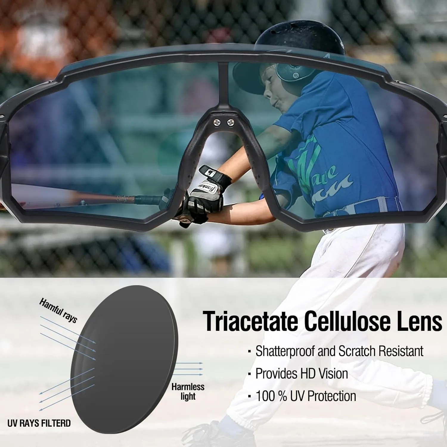 DUCO Polarized Kids Sunglasses Youth Sports Cycling Shades Lightweight Frame UV400 Child Boys Girls Baseball SunGlasses DK310