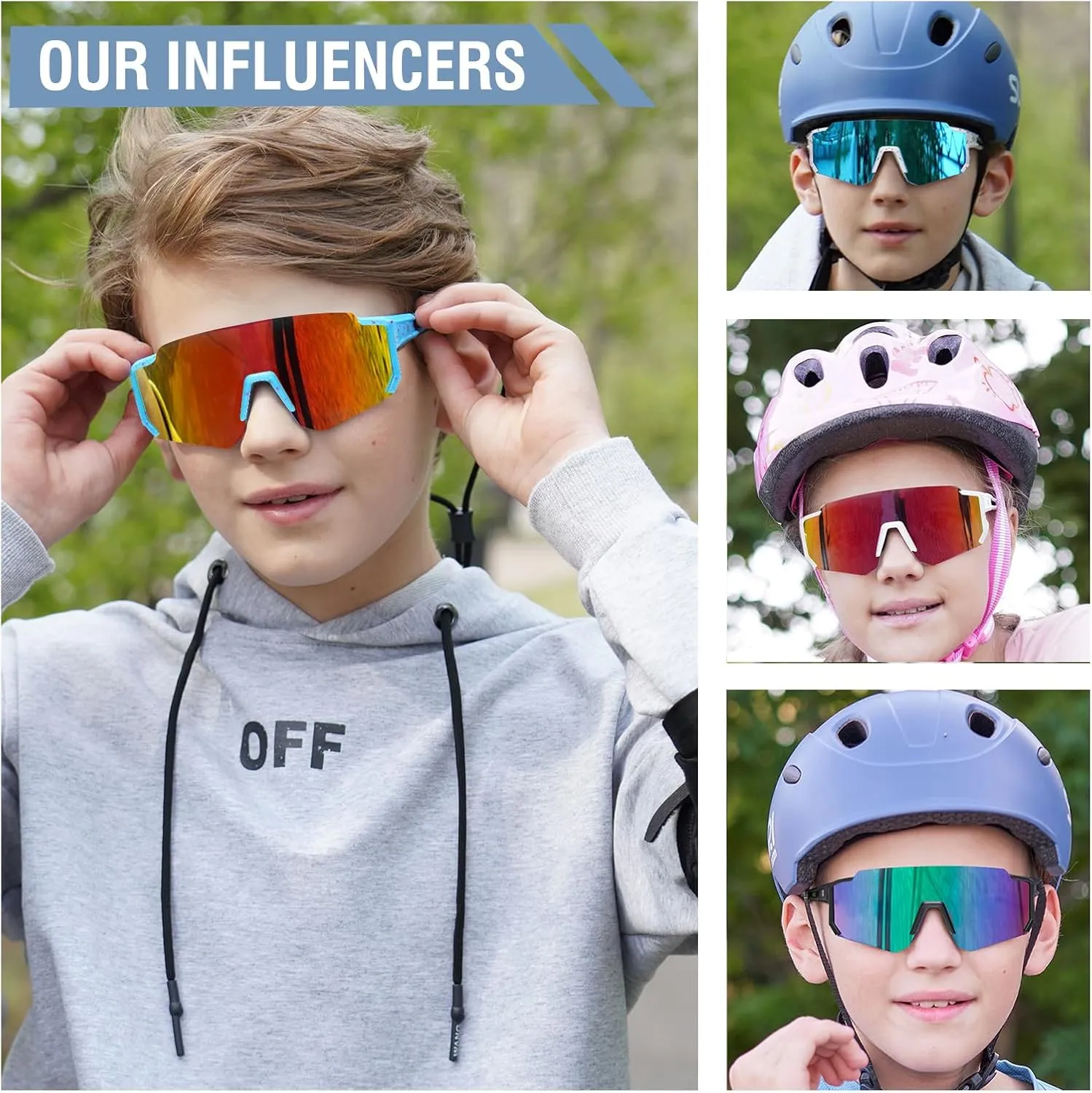 DUCO Polarized Kids Sunglasses Youth Sports Cycling Shades Lightweight Frame UV400 Child Boys Girls Baseball SunGlasses DK310