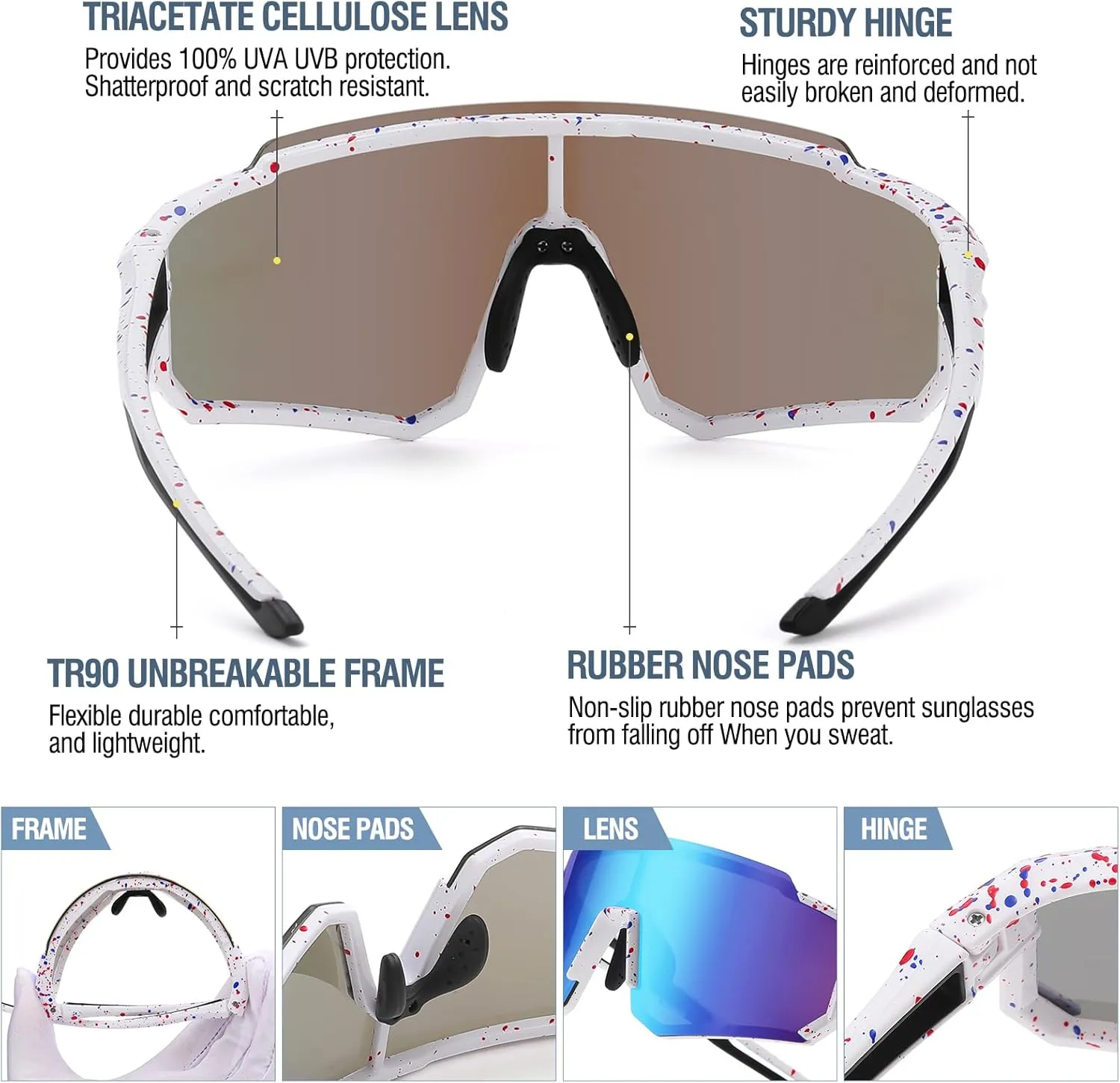 DUCO Polarized Kids Sunglasses Youth Sports Cycling Shades Lightweight Frame UV400 Child Boys Girls Baseball SunGlasses DK310