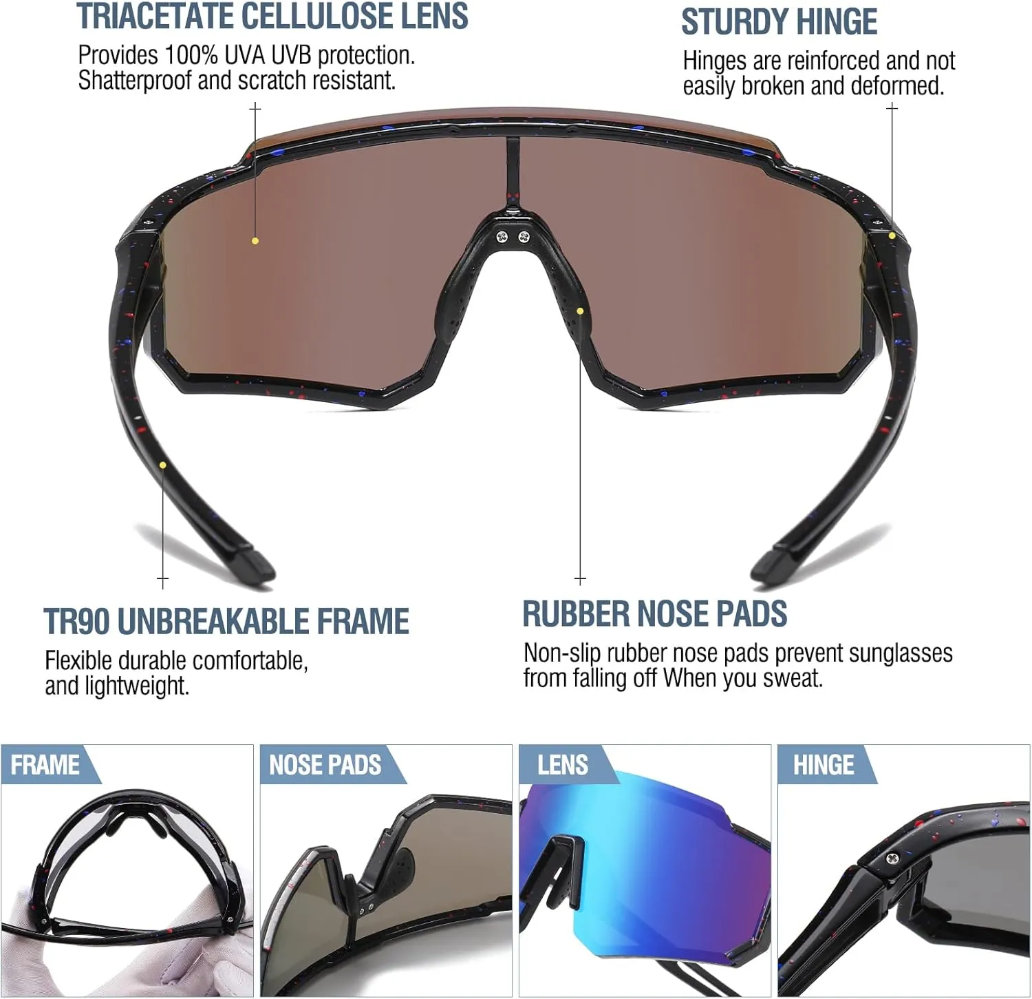 DUCO Polarized Kids Sunglasses Youth Sports Cycling Shades Lightweight Frame UV400 Child Boys Girls Baseball SunGlasses DK310
