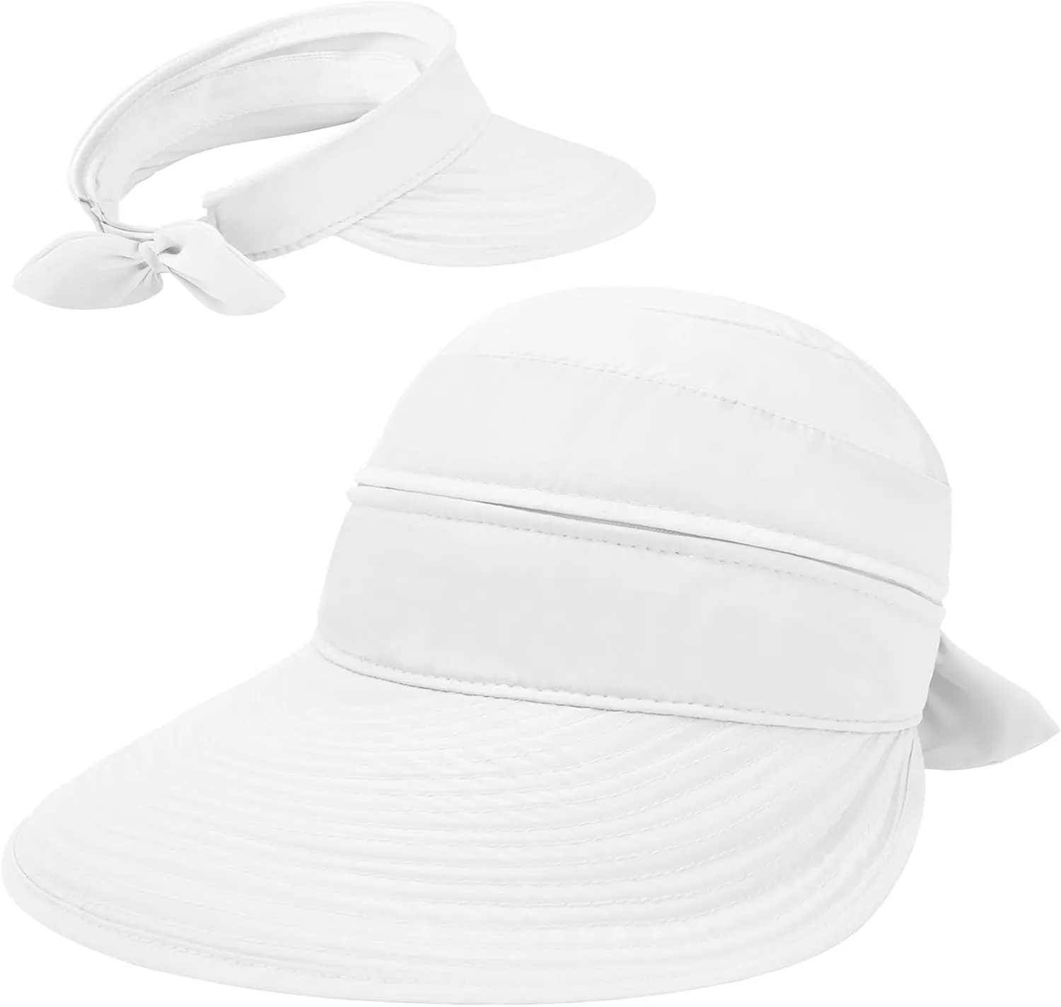 Durio Sun Hat for Women UV Protection Visor Hats Wide Brim Sun Hats Ponytail for Summer Beach Tennis Golf Garden
