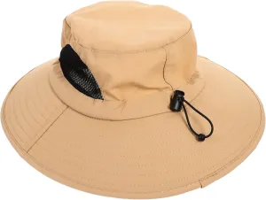 Elegant Women's Sun Hat Wide Brim Collapsible Design for Beach Fishing Travel for Women Khaki