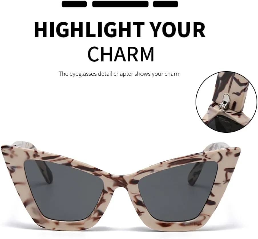 Fashion Cat Eye Sunglasses Women Retro Black Cateye Sun Glasses Classic Vintage UV400