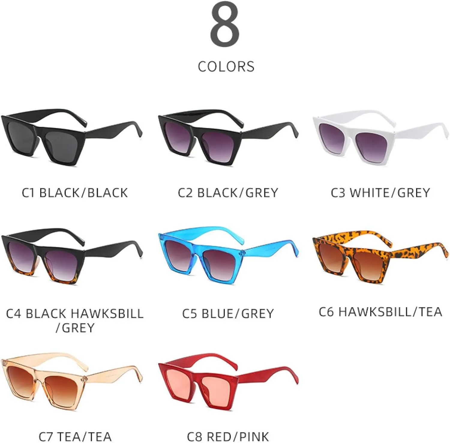 Fashion Sunglasses Women Luxury Vintage Cat Eye Shades Classic Outdoors Driving Sunglasses Uv400