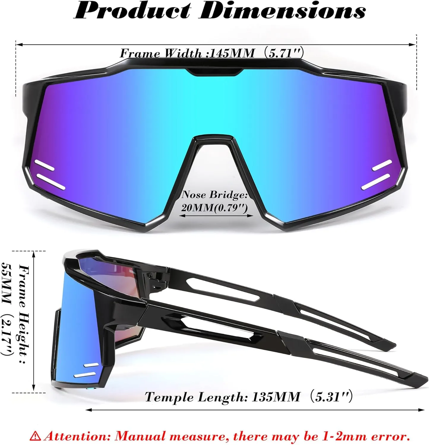 FEISEDY Sports Sunglasses Wraparound 80s Visor Men Women Outdoor Shield Baseball Sunglasses B4125