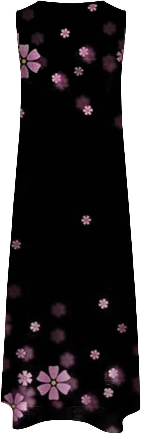 Floral Formal Dress 2025 Vacation Beach Casual Summer Sundresses Sleeveless Tank Short Casual Spring V Neck Chiffon