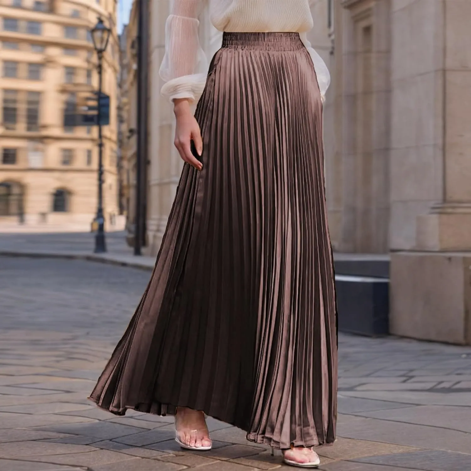 Floral Skirts for Women Flutter Peasant Casual Going Out Elastic Waist Festival Flowy Travel Smocked Boho Skirts for Women