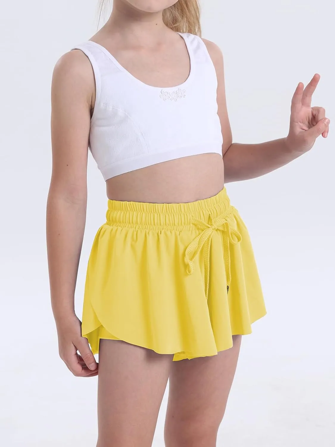 Flowy Shorts for Teen Girls Athletic Running Youth Butterfly Shorts